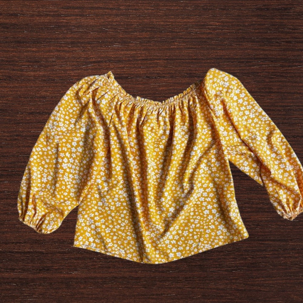 Yellow Floral Women's Top